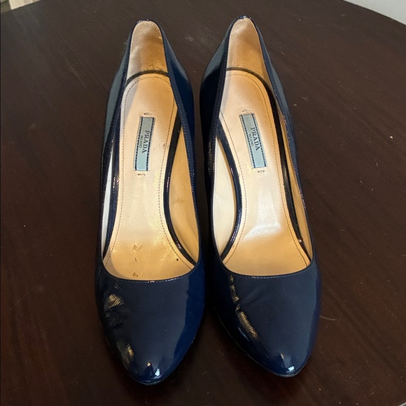 Prada Navy Blue Women's Heels Size 41 - Picture 3 of 8